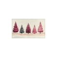 thumbnail image 2 of Christmas Kitchen Rug Set of 2 Absobent Kitchen Mats for Floor,Merry Christmas Pink Triangle Tree Kitchen Floor Mats for Bathroom,Room Bedroom (47x17+30x17in), 2 of 7