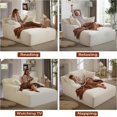 thumbnail image 6 of Lovableguy Oversized Chaise Lounge Chair Indoor,Corduroy Upholstered Single Lounge Couch,Cloud Sleeper Sofa Bed for Living Room,Bedroom,No Assembly Required,White, 6 of 7
