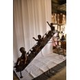 thumbnail image 2 of Lifsize Three kids playing on a slide bronze sculpture 114" x 18" x 83"H, 2 of 11