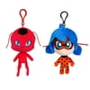 Ladybug & Tikki Clip-on Plush 2pk Ornament Charm Soft TV Characters