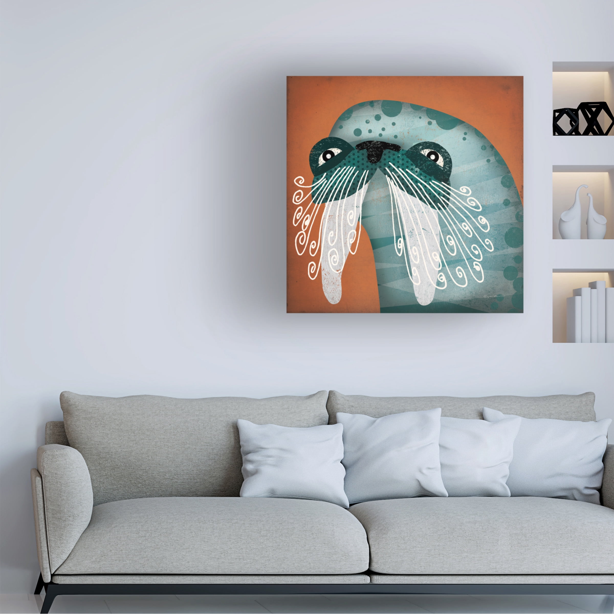 Trademark Fine Art 'Walrus Wow' Canvas Art by Ryan Fowler