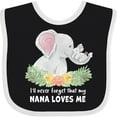 thumbnail image 3 of Inktastic I'll Never Forget That My Nana Loves Me with Cute Elephants Boys or Girls Baby Bib, 3 of 4