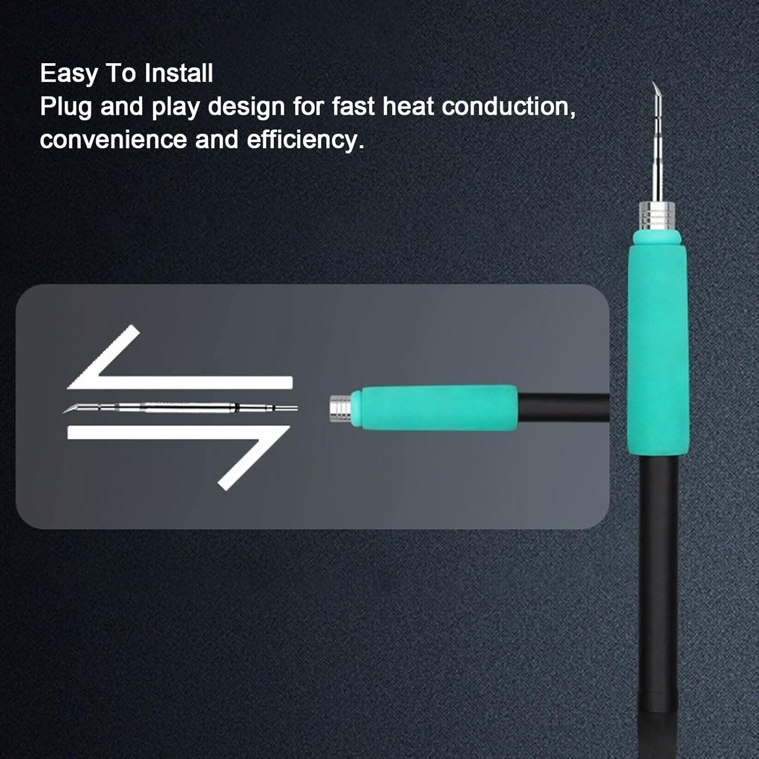Gamvdout Electric Soldering Station Welding Electric Soldering Iron Handle 6 Core Connector Replacement Soldering Iron Handpiece 24V 75W