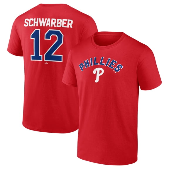 Men's Kyle Schwarber Red Philadelphia Phillies Winning Streak Name & Number T-Shirt