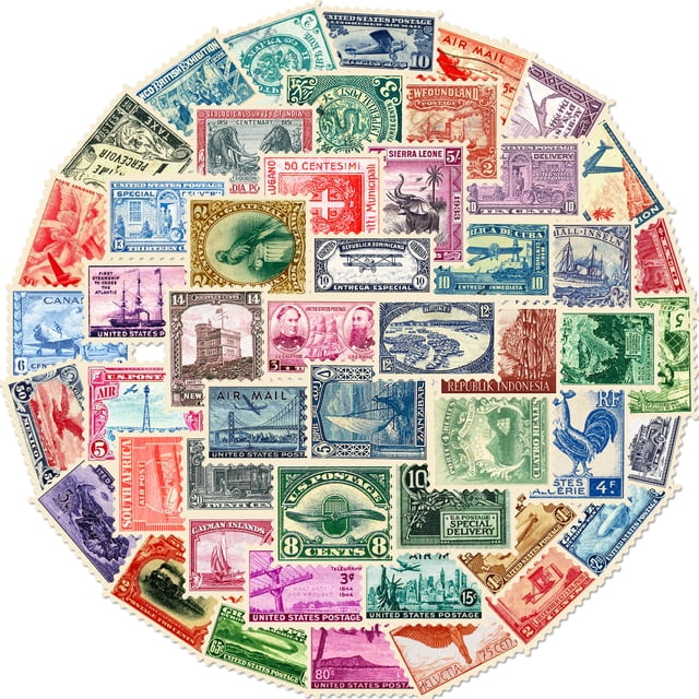 Set de pegatinas vintage, 50 unidades, para álbumes de recortes, viajes retro