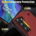 thumbnail image 3 of SaniMore for Samsung Galaxy S21 FE Case 2022, Military Grade Shockproof Cover Heavy Duty Hybrid Soft TPU+Hard PC Case Non-Slip Gripping Case with Hidden Kickstand, Red, 3 of 8