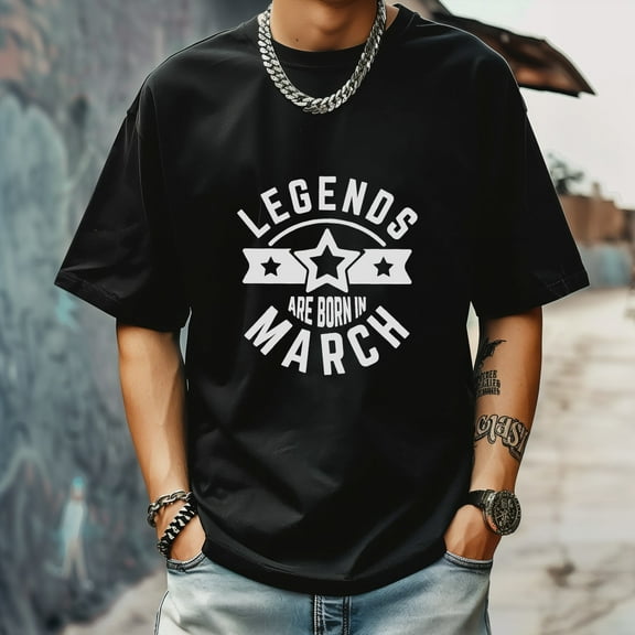 Men's T Shirt Round Neck Patterned Tee Summer New Sports Shirt Vintage Style Gift for Friends XS