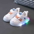 thumbnail image 6 of Generic Children's Board Shoes LED Light Casual Breathable Non-Slip Light Sneakers Unisex Shoes Boys Girls Students Small White Shoes(12-18 Months,Orange), 6 of 9