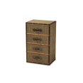 thumbnail image 1 of Baxton Studio A Dû au Milieu du Siècle Moderne Tissu Brun Rembourré 4 Tiroirs Armoire de Rangement Accent, 1 of 5