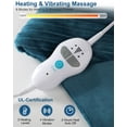 thumbnail image 5 of Heating Pad with Massager for Back Pain Relief 24 x35inch,Auto-Shut Off, 2 Heat Settings Wearable Heating Pad Wrap,Machine Washable,Teal, 5 of 7
