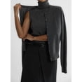 thumbnail image 6 of Womens Cardigan Sets 2 Piece Long Sleeve Shrug Top Cropped Cardigan Jackets with Vest Dark Gray Set S, 6 of 9
