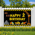 thumbnail image 4 of Construction Themed Happy 2 Birthday Banner Backdrop Decoration for Birthday Party Photography Props Party Supplies Background Decor, 4 of 7