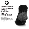 thumbnail image 2 of Feetures Plantar Fasciitis Relief Sock Light Cushion No Show Tab - Targeted Compression Sock for Women & Men - M, Black (1 Pair), 2 of 6