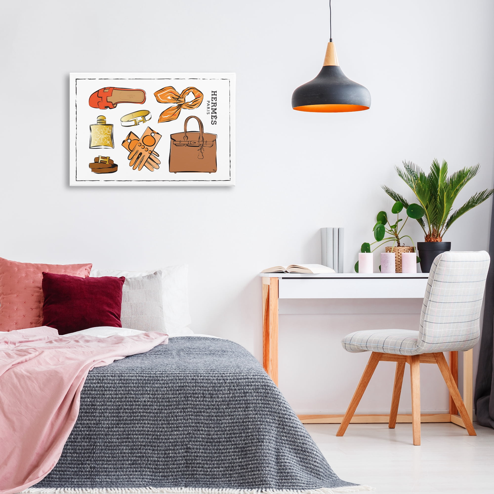 Stupell Industries Trendy Neutral Fashion Fashion Painting Wrapped Canvas Art Print Wall Art, 30 x 20