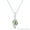 Solid Green Bead, variant on Evil Eye Glass Bead Charm & Chain Necklace in .925 Sterling Silver