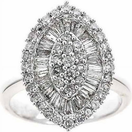 1-1/2-carat T.w. Round And Baguette Whit