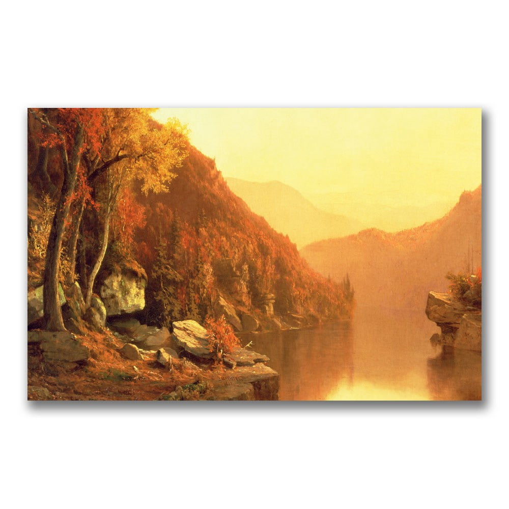 Trademark Fine Art "Shawanagunk Mountains, Autumn" Canvas Wall Art by Jervis Mcentee