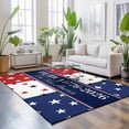 thumbnail image 3 of Large Area Rugs 6'x9', America Flag Carpet Runner Indoor Outdoor Rugs Home Decor Aesthetic, Red Blue White Star Independence Day Non Slip Mats Washable Accent Rug for Living Room Bedroom, 3 of 8