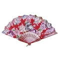 thumbnail image 4 of RuiJiao Floral Folding Hand Fan Vintage Retro Silk Handheld Fans Lace Folding Fan Wedding Dancing Church Party, 4 of 4