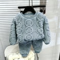 thumbnail image 2 of Besolor Toddler Baby Girls Fuzzy Loungewear Sets Kids Cozy Fleece Long Sleeve Tops and Pants Warm Winter Outfit Sleepwear Pjs, 2 of 3