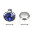 thumbnail image 2 of 100pcs Crystal Rivets 8mm Rhinestone Rivets Rapid Stud Rivets for Clothing Leather Crafting, Azure, 2 of 6
