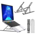 thumbnail image 1 of Laptop Stand, Adjustable Portable Laptop Holder,Aluminum Alloy Desktop Mount Compatible with 10-15.6 Inch MacBook PC-Notebook Tablet Thinkpad, 1 of 7