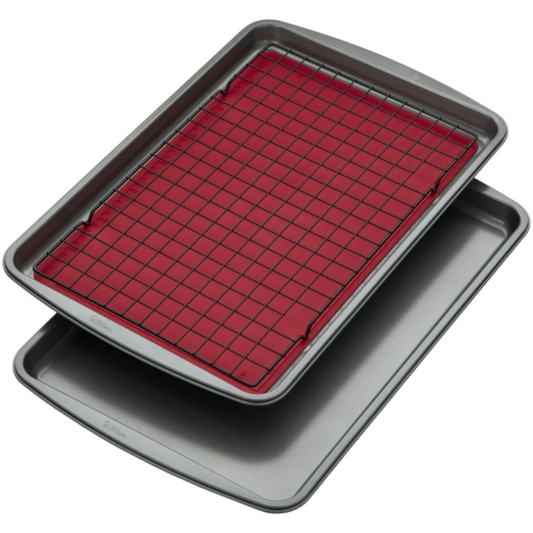 KITCHENRAKU KR Silicone Baking Mat with Buttons,Non-Stick Silicone Cookie  Sheet Mat,Silicone Leakproof Basket, Reusable Pastry Sheet,Leak Proof Tray