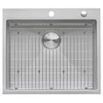 thumbnail image 4 of Ruvati RVH8014 24 x 20 in. Drop in 16 Gauge Stainless Steel Single Bowl Rounded Corners Top Mount Kitchen Sink, Silver, 4 of 6