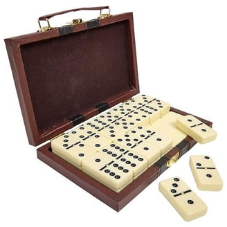 CHH Double 6 Jumbo Dominoes, 28 Pieces, Vinyl Case, Tile Games