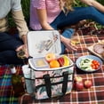 thumbnail image 5 of FORMRS Insulated Cooler Bag 24 Cans Capacity Soft Leakproof Lunch Box with Side Pockets, Vibrant Flowers, 5 of 7