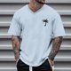 thumbnail image 1 of Blusas y camisas de manga corta con cuello en V para hombre, camisetas deportivas de manga corta con cuello en V, camisetas deportivas de trabajo, camisetas de verano para hombre, blusas de manga cort, 1 of 4