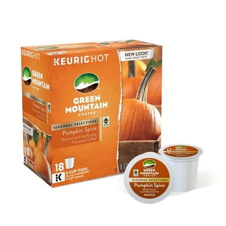 Green Mountain Coffee Pumpkin Spice Keurig Single-Serve K-Cup Pods, Light Roast Coffee, 18 Count