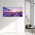 thumbnail image 3 of ZHONGYUTONG Lavender Field Wall Art Purple Flower Canvas Sunset Scenery Picture Floral Painting for Living Room Decor Framed (12.00" x 24.00"), 3 of 5
