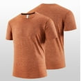 thumbnail image 2 of lcziwo Athletic Shirts for Mens 2025 Summer Short Sleeve Tops Vacation Beach Sun Protection Swim T-Shirt Quick Dry Lightweight Tees Orange XXXL, 2 of 4
