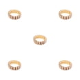 thumbnail image 1 of Guardoinrt Exquisite Inlaid Ring Durable Alloy With Shimmering Diamonds For Luxurious Feel golden 2 rows 5Set, 1 of 6