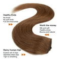 thumbnail image 4 of SEGO Clip in Hair Extensions Human Hair Full Head 100% Real Remy Thick Hair Extensions Silky Straight Balayage Blonde Hair Pieces, 4 of 7