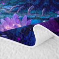 thumbnail image 5 of Erosebridal Magical Dragon Twin Quilt Set,Purple Lotus Flowers Twin Coverlet Set For Boys,2 Pieces, 5 of 7