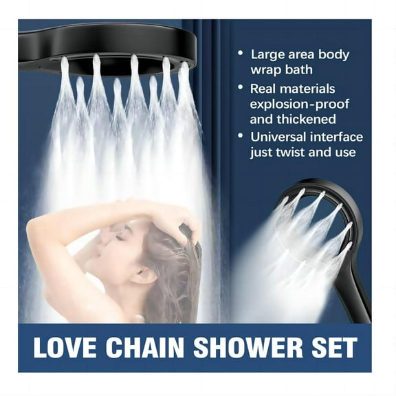 BAEFAD Bathroom water heater hand shower high flow shower head hollow ring spray booster shower head