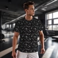 thumbnail image 3 of Wukai Cute Skull Print Men's Short-Sleeved Mesh T-Shirt,Quick-Dry Short Sleeve Workout T-Shirt-X-Small, 3 of 8