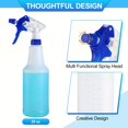 thumbnail image 4 of 12 Pcs 25 oz Plastic Spray Bottles for Cleaning Solutions, Leakproof Adjustable Mist Spray Bottles, Refillable Household Sprayer for Home, Garden Care Cleaning Kitchen Bathroom Yard Use, White Blue, 4 of 8