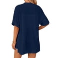 thumbnail image 3 of Hibeli Women's Open Front Short Sleeve Beach Cover-Up Cardigan, 3 of 3