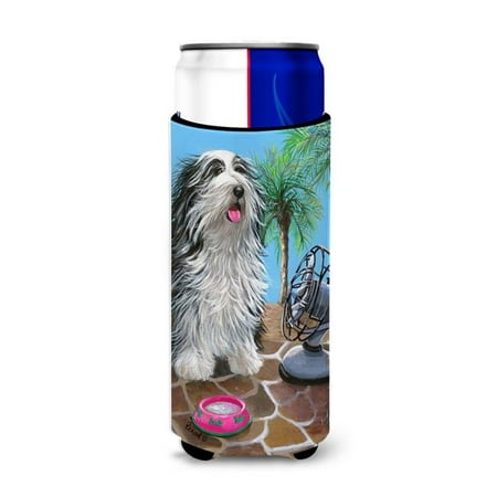 

Carolines Treasures PPP3019MUK 12 oz Bearded Collie Cool Summer Ultra Hugger for Slim Cans
