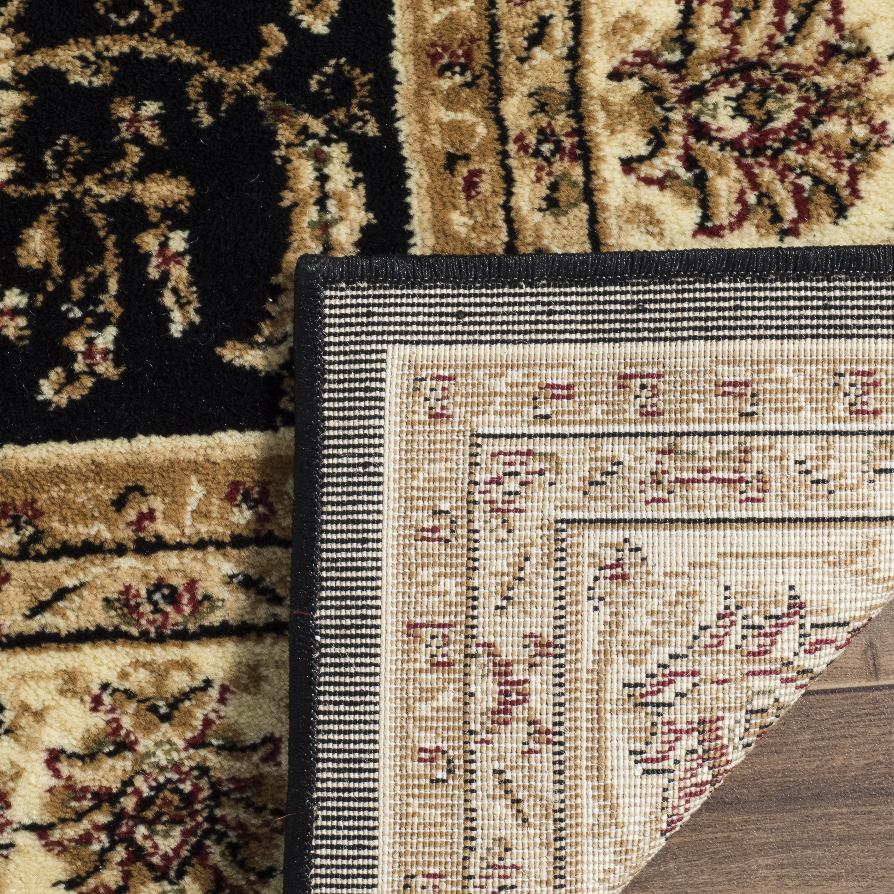 Safavieh Lyndhurst Priscilla Floral Runner Rug, Black/Ivory, 2'3" x 22'