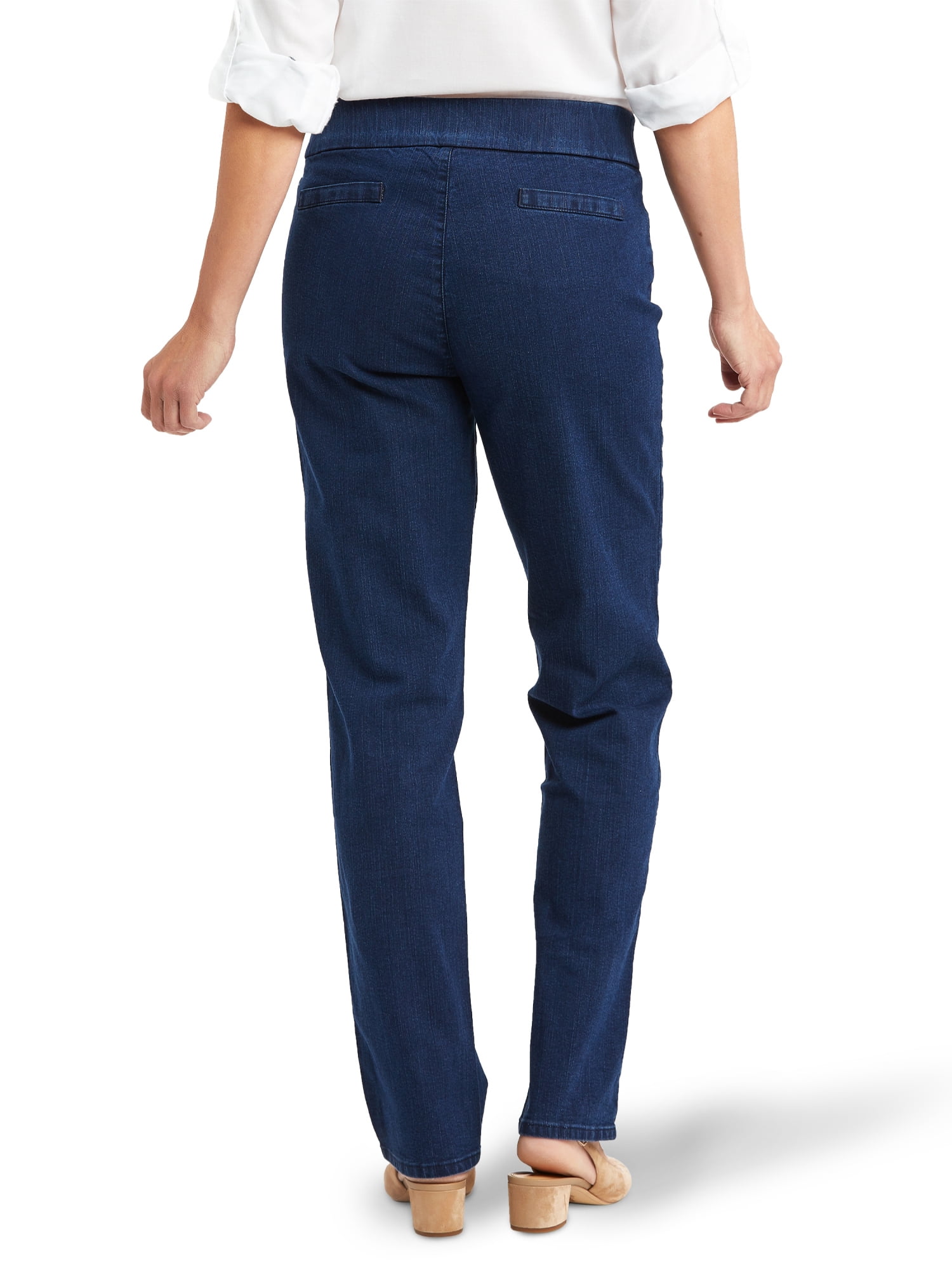 Chic Women's Easy Fit Elastic Waist Pull On Pant