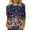 Blue, variant on Towmus Plus Size 3/4 Sleeve Tops For Women,Women'S Casual 3/4 Sleeve T-Shirts Round Neck Blouses Loose Fit Pullover Shirt Cute Tunic Tops Basic Tees