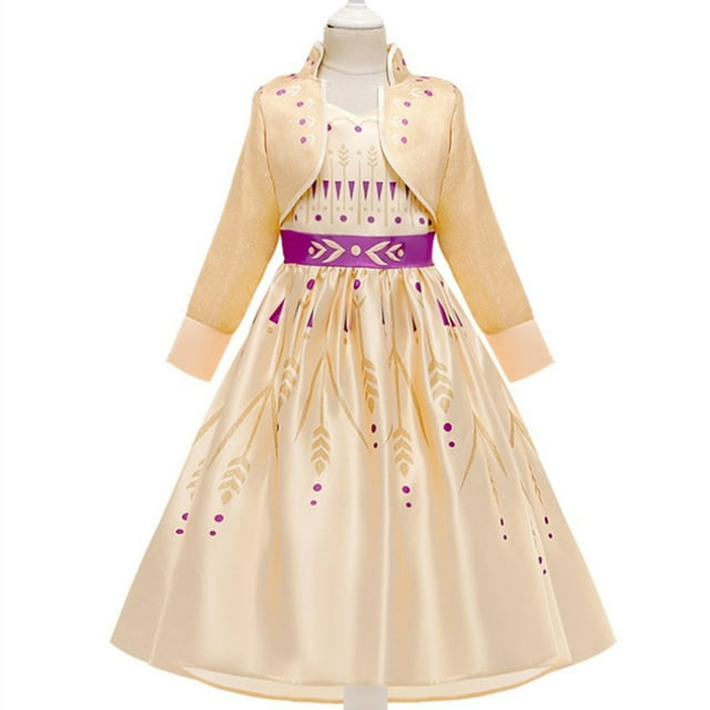 HAWEE Elsa 2 Anna Princess Dress - Christmas Cosplay Dress up Costume Fairy Tale Robe for Girls