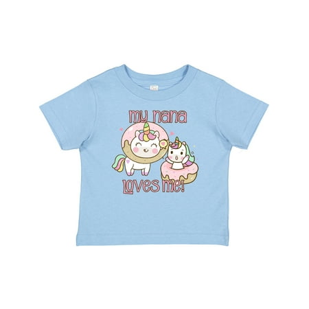 

Inktastic My Nana Loves Me Unicorn Boys or Girls Baby T-Shirt