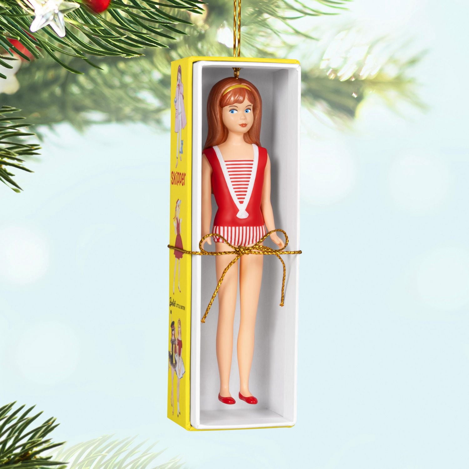 Hallmark Keepsake Christmas Ornament (Barbie 60th Anniversary Barbie's Little Sister, Skipper)