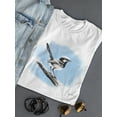 thumbnail image 3 of Pastell Cute Bird On A Branch T-shirt Women's -Ashvin Harrison Designs, Female Large, 3 of 4