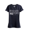 thumbnail image 1 of Thread Tank Women Making History HERstory Women's Fashion Relaxed Crewneck T-Shirt Tee Heather Navy Large, 1 of 1